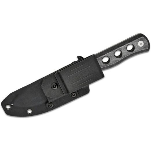 QSP Canary QS155-B1 Fixed Blade - Black Micarta, Stonewashed Cr8Mo2VSi and Kydex Pouch