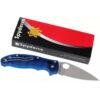 Spyderco Manix 2 Lightweight - 3.37" Satin CTS BD1N Blade, Translucent Blue FRCP Handle - C101PBL2