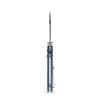 Vosteed Raccoon Top Liner Lock - 3.25" Satin 14C28N Blade, Blue Micarta Handle - A2905