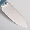 Vosteed Raccoon Top Liner Lock - 3.25" Satin 14C28N Blade, Blue Micarta Handle - A2905