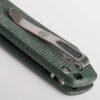 Vosteed Raccoon Top Liner Lock - 3.25" Stonewashed 14C28N Blade, Green Micarta Handle - A2904