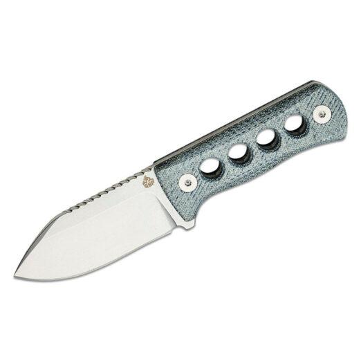 QSP Canary QS141-D1 Neck Knife - Denim Blue Micarta with Stonewashed 14C28N Blade