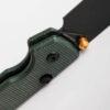 Vosteed Raccoon Top Liner Lock - 3.25" Black 14C28N Blade, Green Micarta Handle - A2901