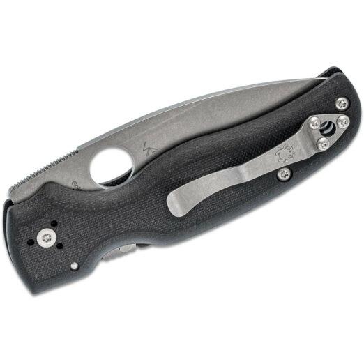 Spyderco Shaman C229GP - Matte Black G10 with Stonewash S30V Blade