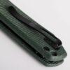 Vosteed Raccoon Top Liner Lock - 3.25" Black 14C28N Blade, Green Micarta Handle - A2901