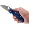 Spyderco Manix 2 Lightweight - 3.37" Satin CTS BD1N Blade, Translucent Blue FRCP Handle - C101PBL2