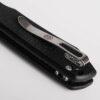 Vosteed Raccoon Top Liner Lock - 3.25" Satin 14C28N Blade, Black Micarta Handle - A2903