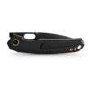 Vosteed Psyop - 3.32" Black Elmax Blade, Black Patterned Titanium Handle, Top Liner Lock - A2201