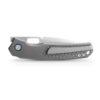 Vosteed Psyop - 3.32" Satin Elmax Blade, Patterned Titanium Handle, Top Liner Lock - A2202