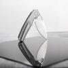 Vosteed Psyop - 3.32" Satin Elmax Blade, Patterned Titanium Handle, Top Liner Lock - A2202