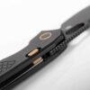 Vosteed Psyop - 3.32" Black Elmax Blade, Black Patterned Titanium Handle, Top Liner Lock - A2201