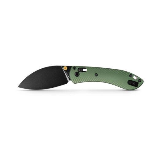 Vosteed Mini Nightshade – 2.6″ Black Stonewashed 14C28N Blade, Green Aluminium Handle - A0215