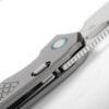 Vosteed Psyop - 3.32" Satin Elmax Blade, Patterned Titanium Handle, Top Liner Lock - A2202