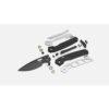 Vosteed Psyop - 3.32" Black Elmax Blade, Black Patterned Titanium Handle, Top Liner Lock - A2201