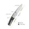 QSP Vault QS157-A1, Glyde Lock, 3.25" Two-Tone 14C28N Blade, Black Micarta Handle