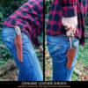 BeaverCraft BSH2 Glacier - 4.13" Carbon Steel Fixed-Blade Bushcraft Knife with Walnut Handle and Leather Cover