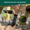 BeaverCraft BSH4 Dusk - 4.92" Coated Carbon Steel Fixed-Blade Bushcraft Knife with Walnut Handle and Leather Cover