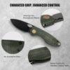 Vosteed Acorn - 2.93" Black Stonewash 14C28N Blade, Green Micarta Handle, Liner Lock - A3303