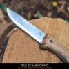 BeaverCraft BSH2 Glacier - 4.13" Carbon Steel Fixed-Blade Bushcraft Knife with Walnut Handle and Leather Cover
