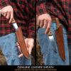 BeaverCraft BSH1 Dune - 4.92" Carbon Steel Fixed-Blade Bushcraft Knife with Walnut Handle and Leather Cover