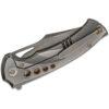 WE Knife Co. Swiftfin WE23051-3, 3.8" Polished Grey Modified Clip Point CPM-20CV Blade, Polished Grey Milled Titanium Handles, Damasteel Pivot Cap