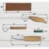 BeaverCraft S13 Right-Handed Spoon Carving Kit with Detail Knife