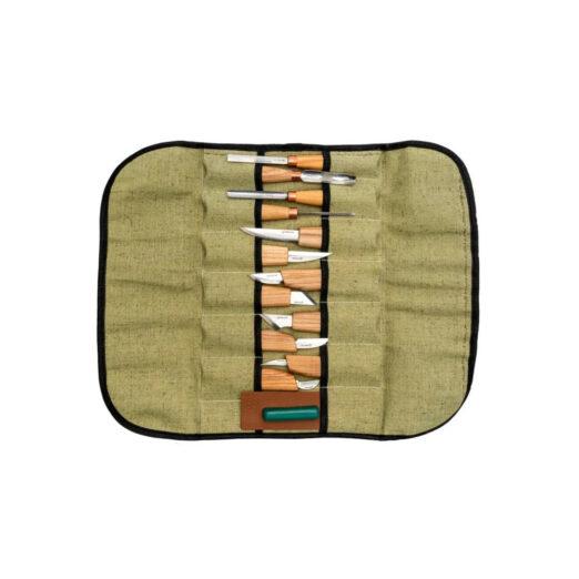 BeaverCraft S50 Set of 12 Wood Carving Tools with Canvas Tool Roll