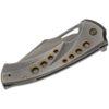 WE Knife Co. Swiftfin WE23051-3, 3.8" Polished Grey Modified Clip Point CPM-20CV Blade, Polished Grey Milled Titanium Handles, Damasteel Pivot Cap