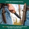 BeaverCraft BSH4 Dusk - 4.92" Coated Carbon Steel Fixed-Blade Bushcraft Knife with Walnut Handle and Leather Cover
