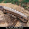 BeaverCraft BSH2 Glacier - 4.13" Carbon Steel Fixed-Blade Bushcraft Knife with Walnut Handle and Leather Cover