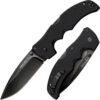 Cold Steel Recon 1 Spear Point Folding Knife, 4" Black DLC S35VN Plain Blade, Black G10 Handles, Lockback - 27BS