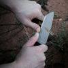 Vosteed Mink D0103 - 3.99" Nitro-V Fixed Sheepsfoot Blade, Black Micarta Handle