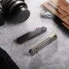 Vosteed Parallel A3502 - 2.90" 154CM Satin Reverse Tanto Blade, Black Titanium Handle