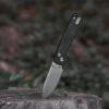 Vosteed Raccoon Crossbar Lock - 3.25" Satin 14C28N Blade, Black Micarta Handle - RCCB32VTMK