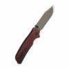 QSP Kali QS159-A2, Dark Red Milled G10 with Champagne Ceramic Coated 14C28N Blade, Button Lock