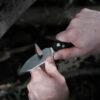 Vosteed Raccoon Crossbar Lock - 3.25" Satin 14C28N Blade, Black Micarta Handle - RCCB32VTMK