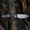Vosteed Raccoon Crossbar Lock - 3.25" Satin 14C28N Blade, Black Micarta Handle - RCCB32VTMK