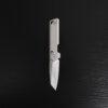 Vosteed Parallel A3503 - 2.90" 154CM Satin Reverse Tanto Blade, Grey Titanium Handle