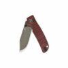 QSP Kali QS159-A2, Dark Red Milled G10 with Champagne Ceramic Coated 14C28N Blade, Button Lock