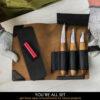 BeaverCraft S19X Premium Whittling Knife Set with Walnut Handles and Leather Case