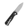 QSP Canary Glyde Lock QS150GL-A1, Black G10 Handle with Stonewashed 14C28N Blade