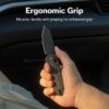 CIVIVI Yonder C23073B-1, 2.88" Black Stonewashed 14C28N Blade, Contoured Dark Green Canvas Micarta Handles, Crossbar/Axis Lock