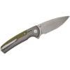 CIVIVI Sentinel Strike II C22025D-2, 3.7" Stonewashed Nitro-V Blade, Grey Aluminium Handles with OD Green FRN Integral Backspacer Inlay, Button Lock