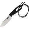 Ontario Knife Co. Hunt Plus 9715BLK - 4.25" Satin Fixed Blade, Black Cord Wrapped Handle, Nylon Pouch
