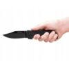 Cold Steel Recon 1 Clip Point Folding Knife, 4" Black DLC S35VN Plain Blade, Black G10 Handles, Lockback - 27BC