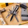 Leatherman ARC® Full-Size Multi-Tool, 4.25" Closed, CPM-MagnaCut Black DLC Blade, Silver/Black Steel Handles, Nylon Pouch, Bit Set