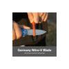 CIVIVI Button Lock Elementum II C18062PD-2, 2.96" Satin Nitro-V Blade, Blue Textured Aluminium Handles