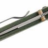 CIVIVI Baby Banter 2 C23074-3, 2.34" Stonewashed Nitro-V Blade, Green Canvas Micarta Handles, Crossbar Lock