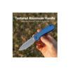 CIVIVI Button Lock Elementum II C18062PD-2, 2.96" Satin Nitro-V Blade, Blue Textured Aluminium Handles