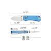CIVIVI Baby Banter 2 C23074-1, 2.34" Satin Nitro-V Blade, Blue Machined Aluminium Handles, Crossbar Lock